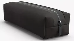 Suede Leather Case on Zippered Gray Closed 3D model