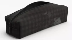 Used Dirty Suede Zippered Open Case 3D model
