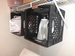 Wire shelving crate brackets