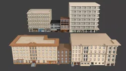7 street building  3D model