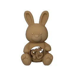 🐾 Animalitos Amorosos- Colección San Valentín.stl conejjo