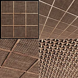 Ceiling crooked thick branch rattan n1 3D model