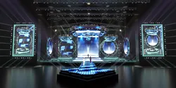 countdown music stage Low-poly 3D model