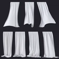 Curtain wild 1 3D model