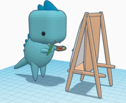 dinosaur: paints dinosaur
