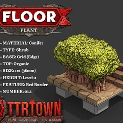 Floor - Foliage - Shrub (SMALL) - Conifer - Base (EDGE) - Bed Border - 01.1