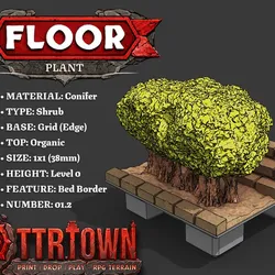 Floor - Foliage - Shrub (SMALL) - Conifer - Base (EDGE) - Bed Border - 01.2
