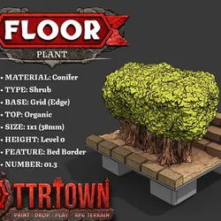 Floor - Foliage - Shrub (SMALL) - Conifer - Base (EDGE) - Bed Border - 01.3