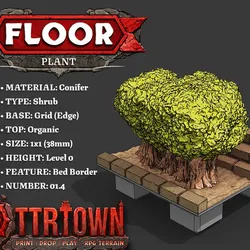 Floor - Foliage - Shrub (SMALL) - Conifer - Base (EDGE) - Bed Border - 01.4