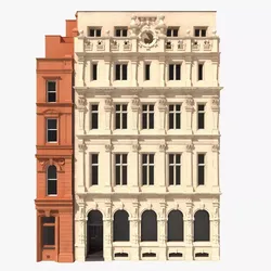 London Building Facade 3D model