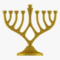 Menorah gold 3D model