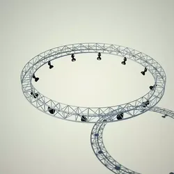 Metallic structure truss 02 3D model