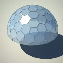 Metallic structure truss 07 Dome 3D model