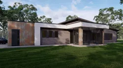 Modern House - Rusty Low-poly 3D model