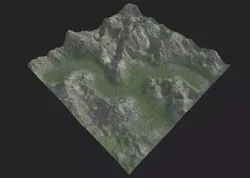 Mountain-01 printable  Low-poly 3D model