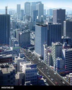 Osaka - World Builder Low-poly 3D model