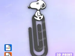 Other STL Descărcare - Paperclip SNOOPY - bookmark - TeoRk