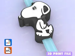 Other STL indir - Straw Topper SNOOPY - TeoRk
