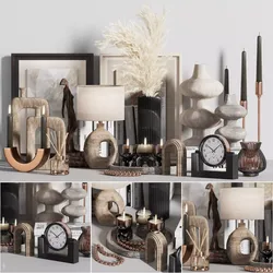 pampas decorative set 004 3D model