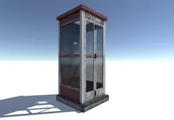 Phone Booth Low-poly 3D model