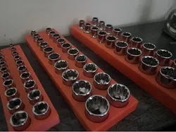 Pittsberg 1/2, 3/8 and 1/4in socket metric and SAE holders