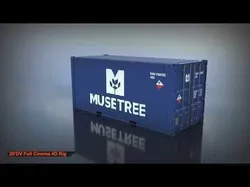 Shipping Container 20ft Low-poly 3D model