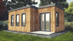 Small Wood Cabin with Interior 3D model
