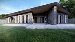 Stone House - Single Story Residential Building Low-poly 3D model