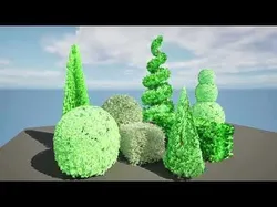 Suffruticosa Boxwood Collection for 3d Landscape Low-poly 3D model