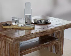 Table Wooden Living Room - Fully Decorated PBR Scene Low-poly 3D model