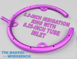 5.5-Inch Irrigation Ring With 0.25-Inch Tube Inlet