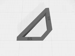 85 degrees square