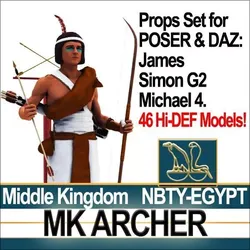 Ancient Egypt MK Archer Props Poser Daz 3D model