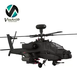 Apache AH64 Helicopter 3D model