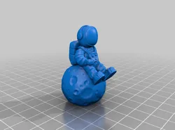 Astronaut sitting on moon