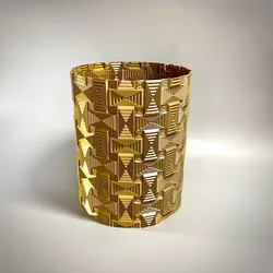 Basketweave Ripple Vase