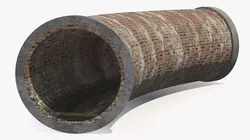 Brick Sewer Turn 10m 3D model