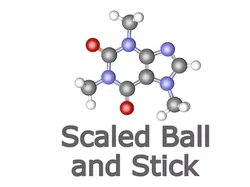 Caffeine molecule 3D model