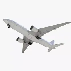 Commercial Freighter Airplane Boeing 777 Rigged for Cinema 4D 3D model