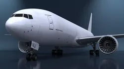 Commercial Freighter Airplane Boeing 777 Rigged for Maya 3D model