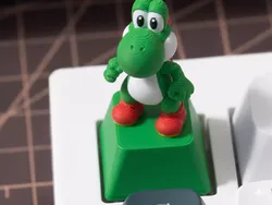 Cute Green Dinosaur Artisan Keyboard Keycap STL Model 3D model
