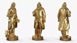 Decorative Gold Monument Franklin 3D model