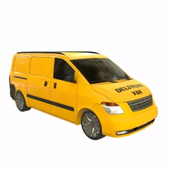 Delivery Van Low Poly Low-poly 3D model