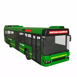 ECOLIFE Electric Bus Haryana Low Poly Low-poly 3D model