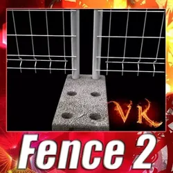 Fence 02 - High Detailed 3D model