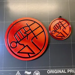 Hellboy Coaster & Keychain
