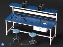 Industrial Anti Static Workbench 3D Model 3D model