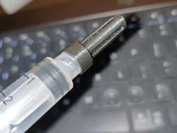 Luer lock syringe adapter for LM8U & LM8UU greasing