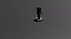 Minecraft Enderman Chess King - Low Poly Voxel -  SLT GLB OBJ  3D print model