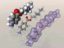 Novocain or procaine molecule 3D model